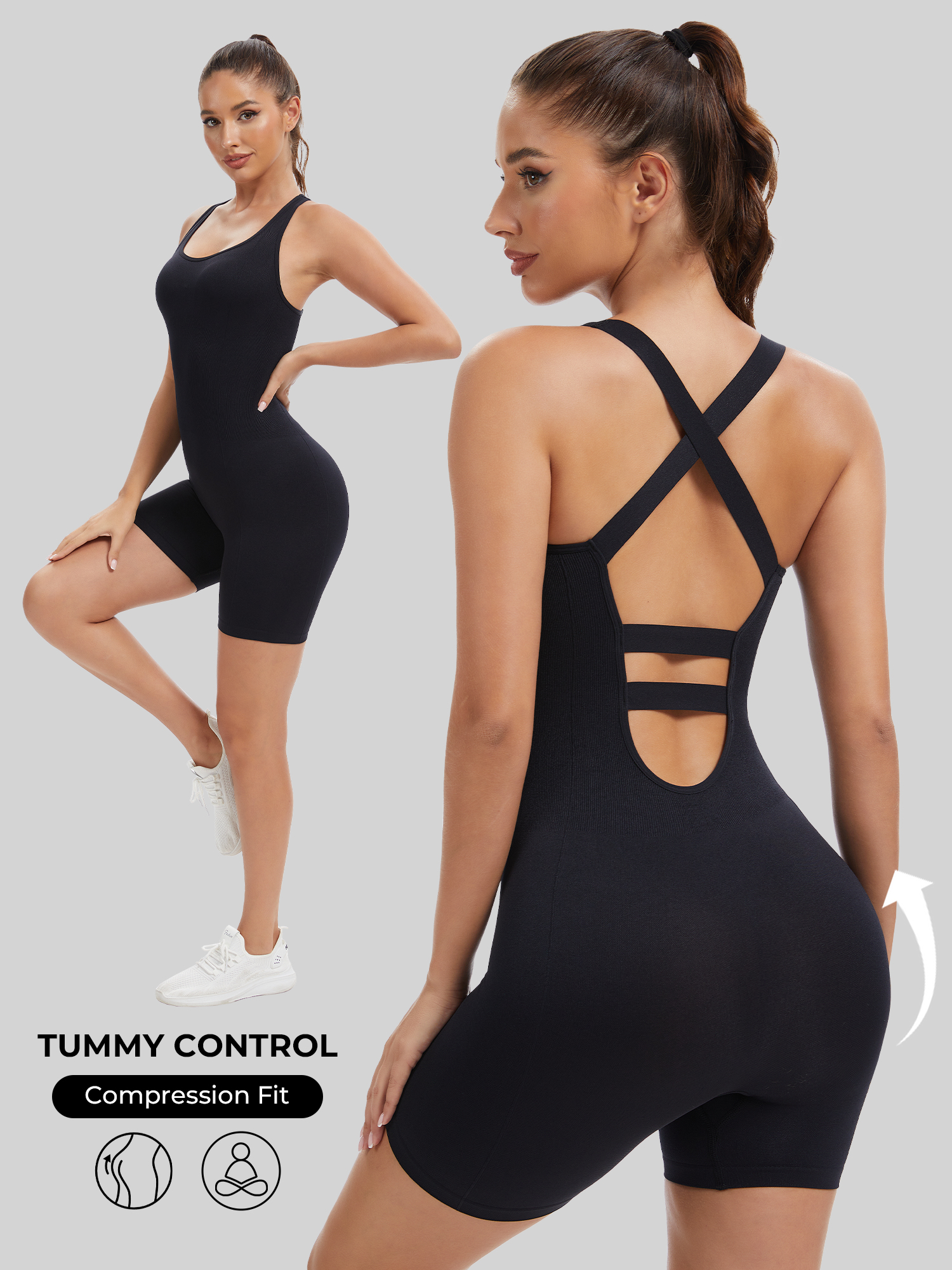 Running Gear Quick Dry - Knit Booty Lifting Bodysuit, Quick-Dry Running