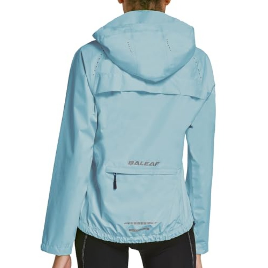 Reflective Running Jacket - baleaf Women's Rain Jackets Waterproof Windbreaker