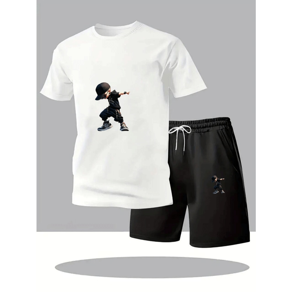 Running Gear For Men - Summer Men's T-Shirts Sets Round Neck