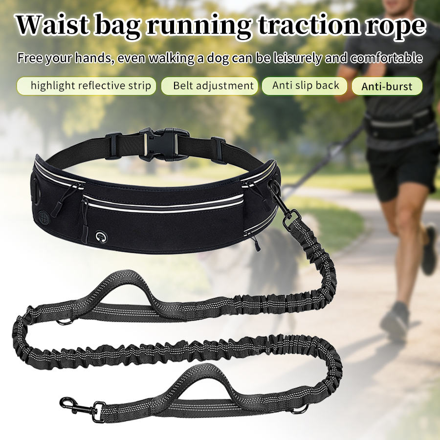 Running Gear Dog - Foldable Reflective Dog Leash with Waist