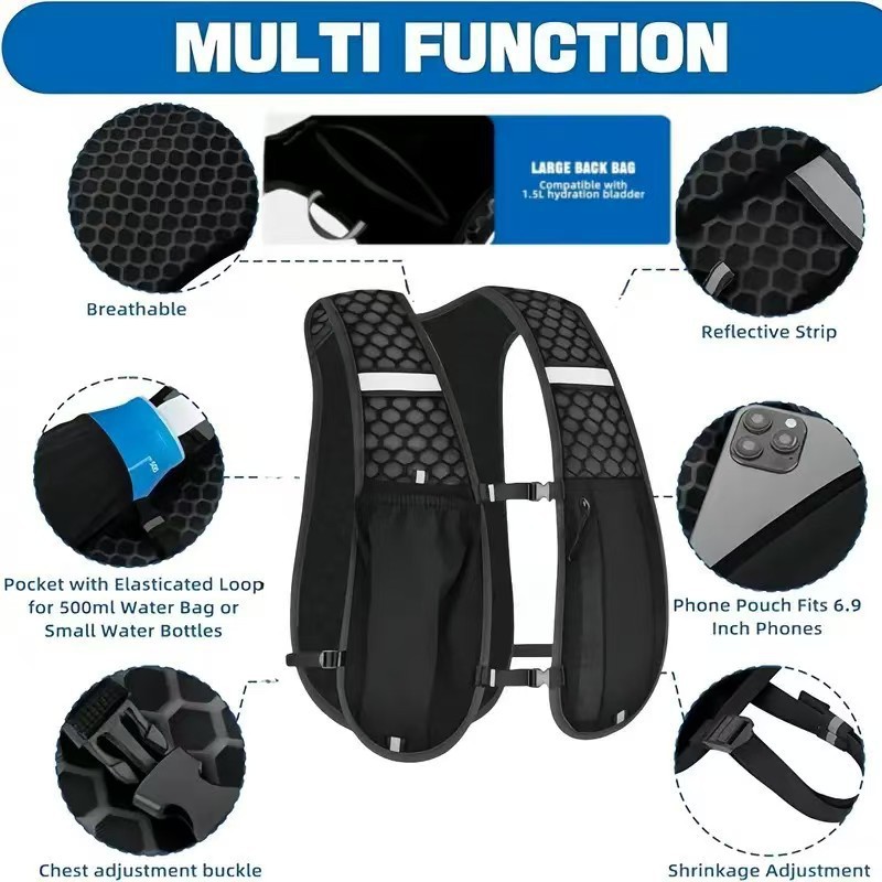 Running Vest for Women Men, Ad - Reflective Running Jacket ulasan dan harga