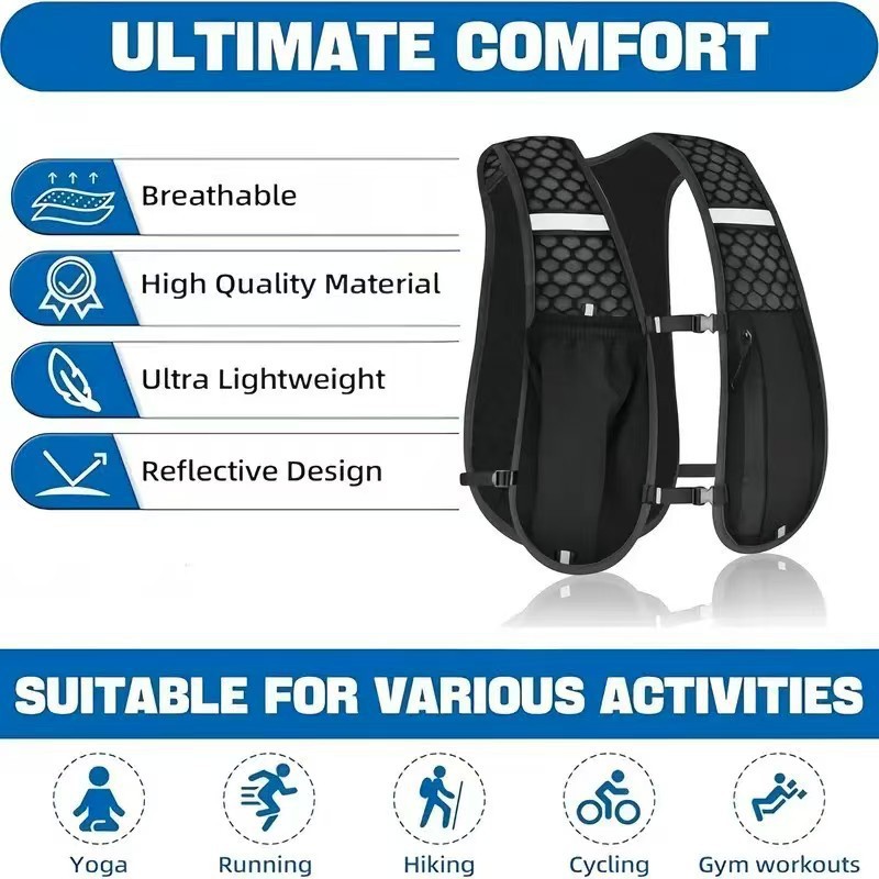 Running Vest for Women Men, Ad - Reflective Running Jacket ulasan dan harga