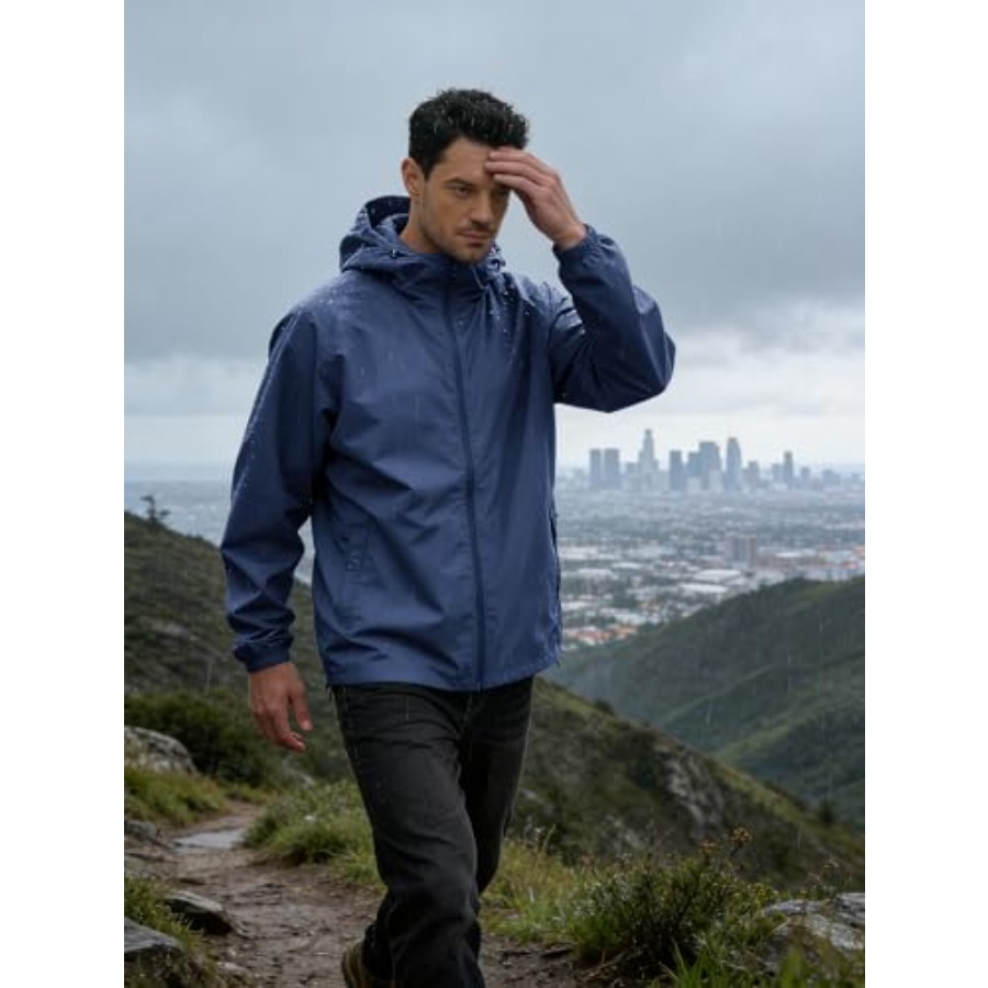UIQUR Men's Rain Jacket Windbr - Running Gear In Rain ulasan dan harga