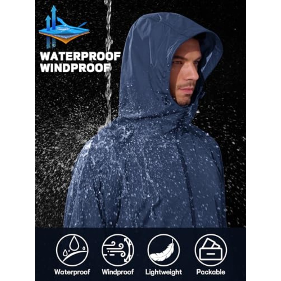 UIQUR Men's Rain Jacket Windbr - Running Gear In Rain ulasan dan harga
