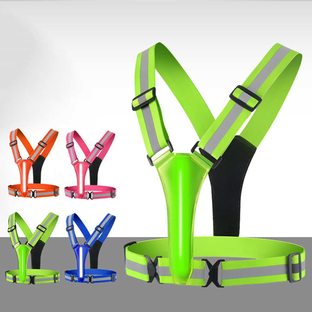LED Running Vest USB Rechargea - Reflective Running Jacket ulasan dan harga