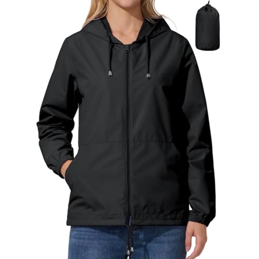 Womens Rain Jacket Lightweight - Running Gear In Rain ulasan dan harga