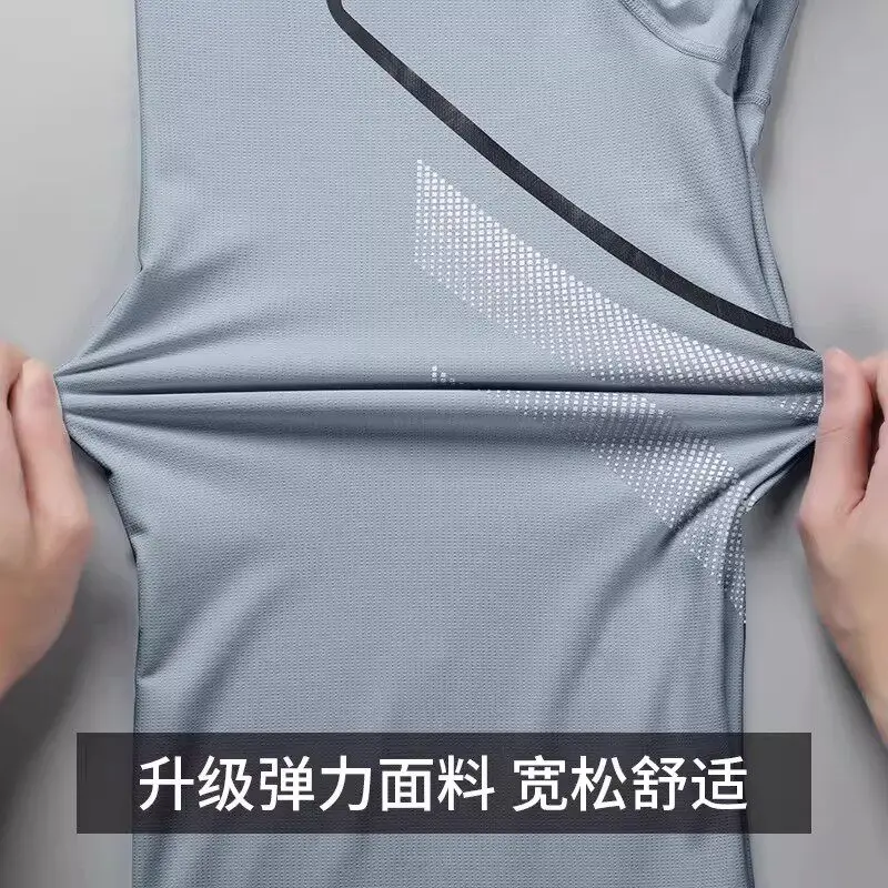 Men's Summer Sports Set Ice Si - Running Gear Quick Dry ulasan dan harga