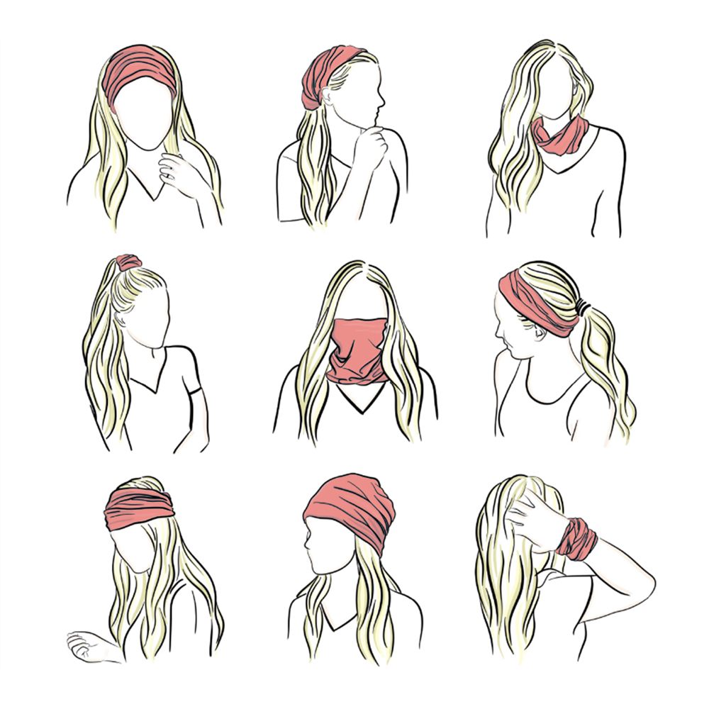 Orange Face Bandana Women Runn - Running Gear Youtube ulasan dan harga