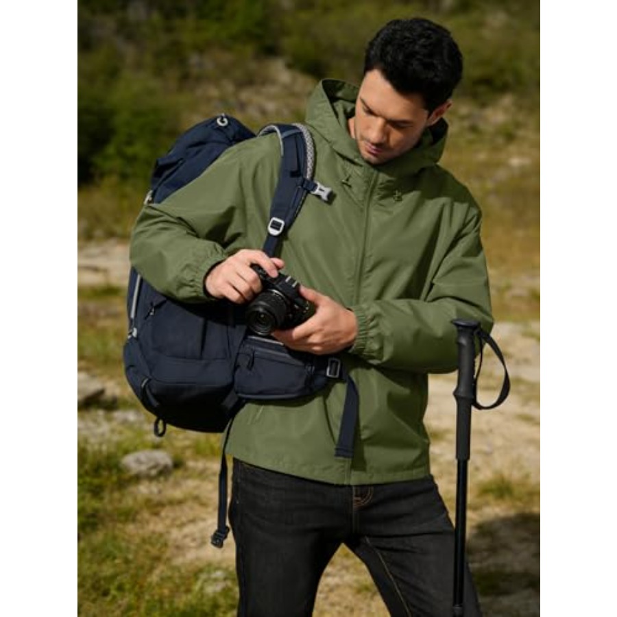 UIQUR Mens Rain Jacket Lightwe - Running Gear In Rain ulasan dan harga