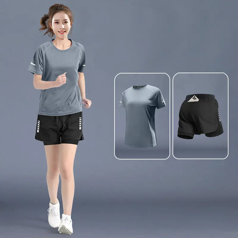 Women's Summer Running Set - I - Running Gear Quick Dry ulasan dan harga