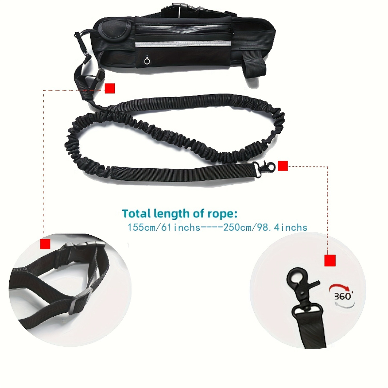 Hands Free Dog Leash with Zipp - Running Gear Dog ulasan dan harga