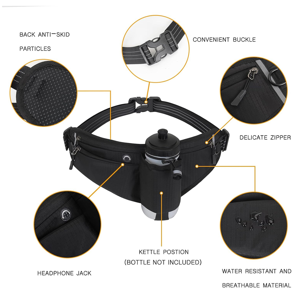 1PCS Fanny Pack with Water Bot - Running Gear Dog ulasan dan harga
